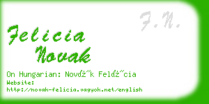 felicia novak business card
